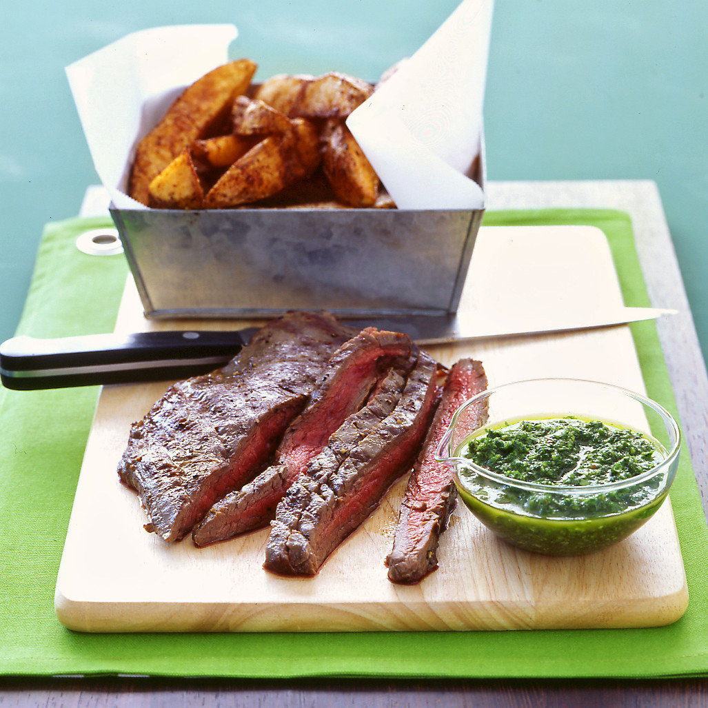 Flank Steak with ParsleyGarlic Sauce