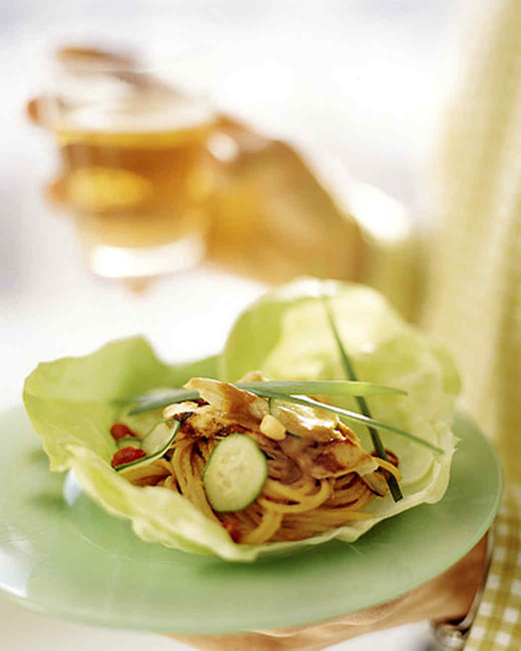 Lettuce Bundles with Spicy Peanut Noodles Recipe Martha Stewart