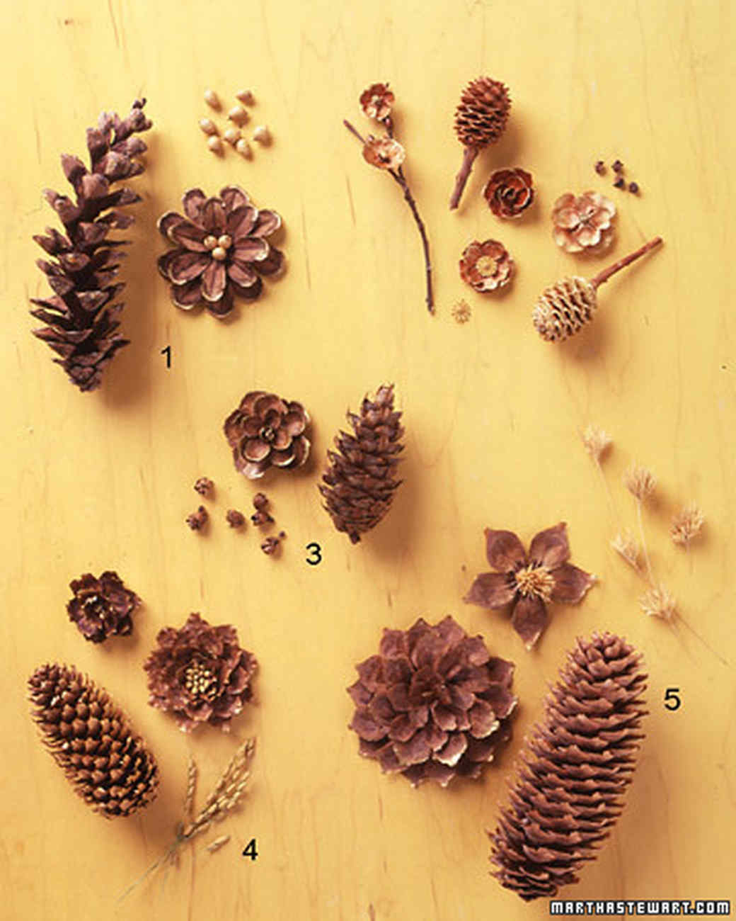 pinecone crafts martha stewart pine cone christmas decorations martha stewart
