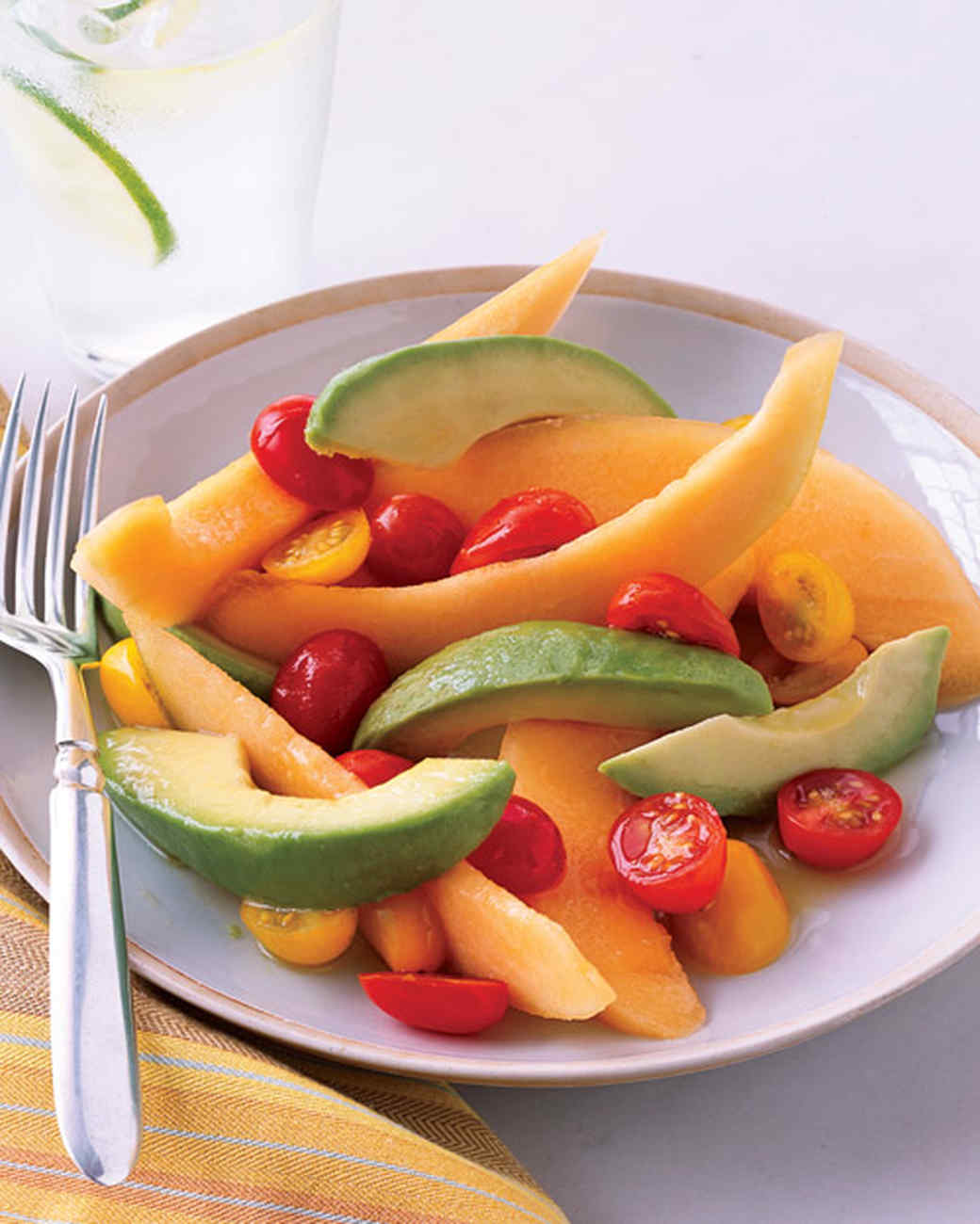 Cantaloupe and Avocado Salad with HoneyLime Dressing Recipe Martha