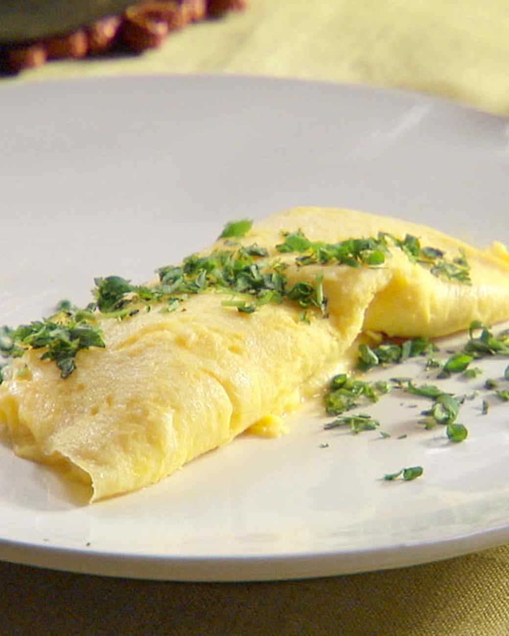 French Omelet with Fresh Herbs Recipe & Video | Martha Stewart