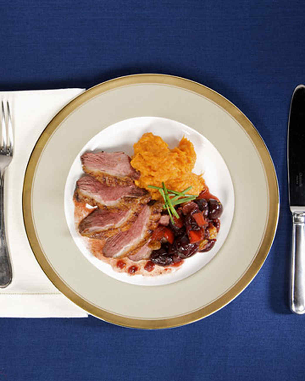 Duck Breast with Cherry Chutney Recipe & Video | Martha Stewart