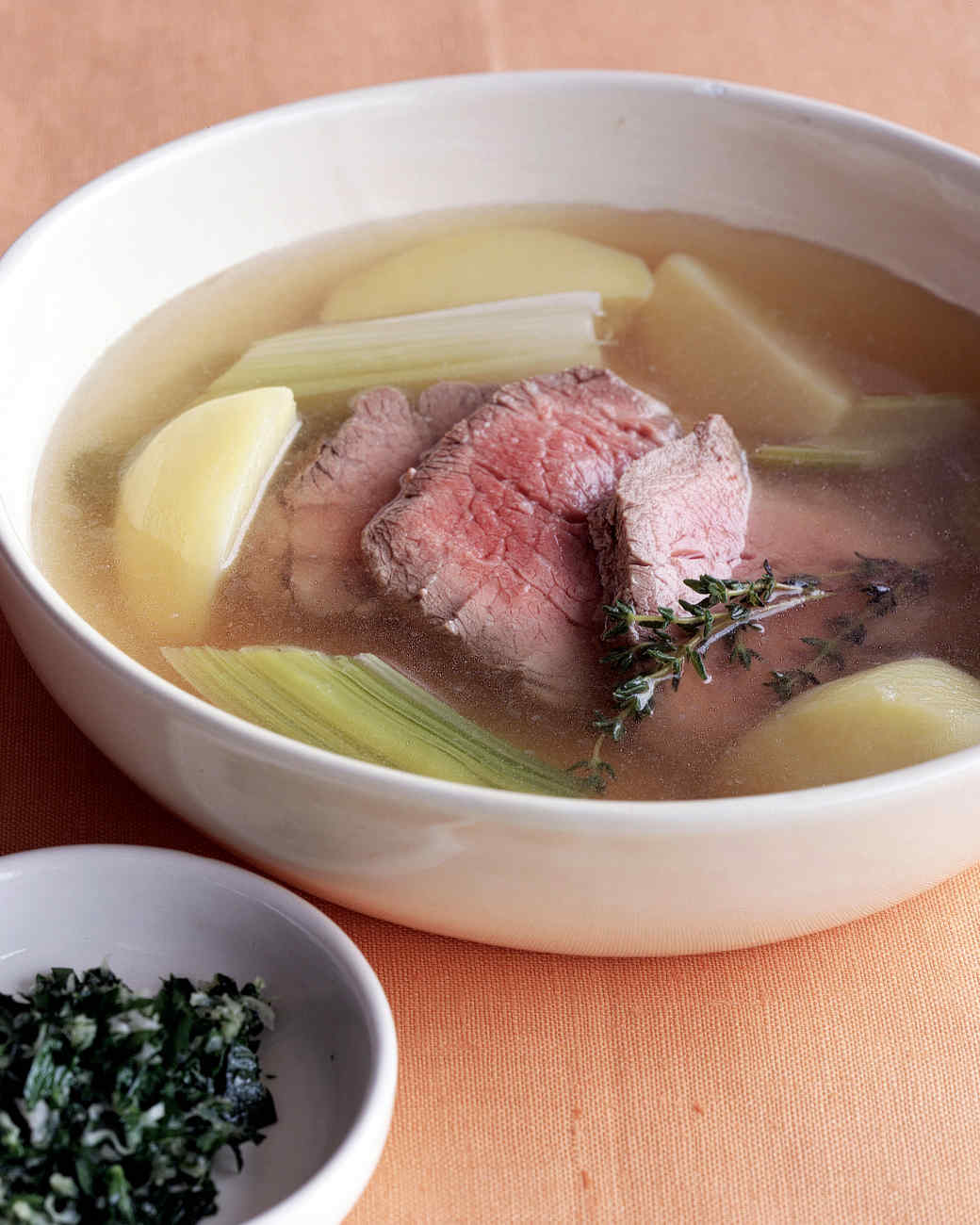 Poached Beef with Leeks Recipe Martha Stewart