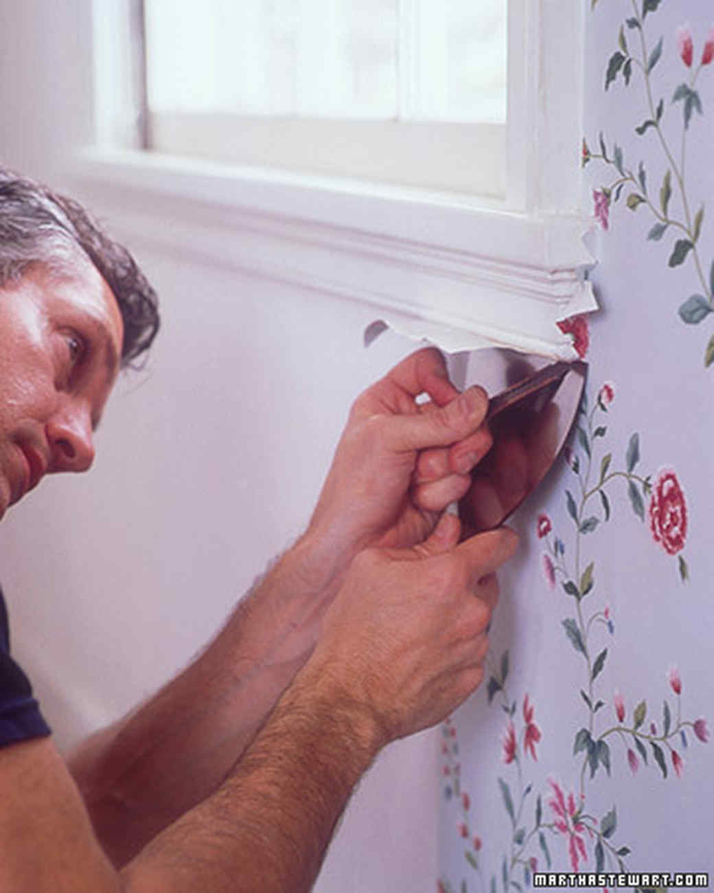 Hanging Wallpaper Fitting Corners and Trim Martha Stewart