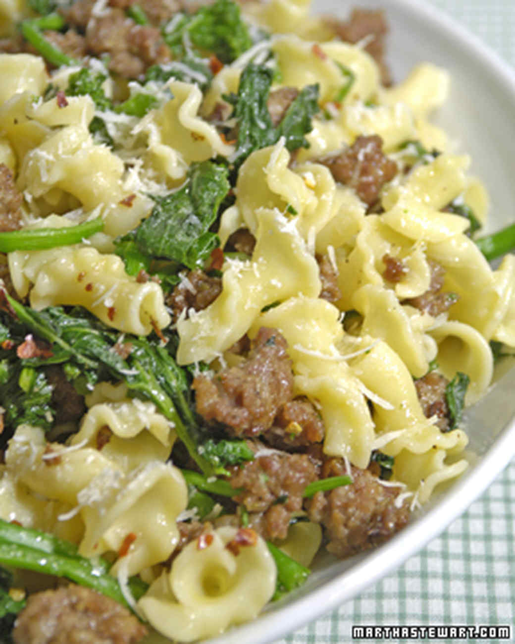 Pasta with Broccoli Rabe and Sausage Recipe & Video | Martha Stewart