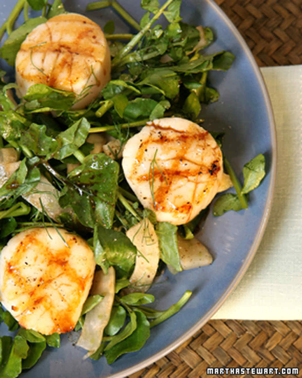 Grilled Scallop Salad Recipe & Video | Martha Stewart