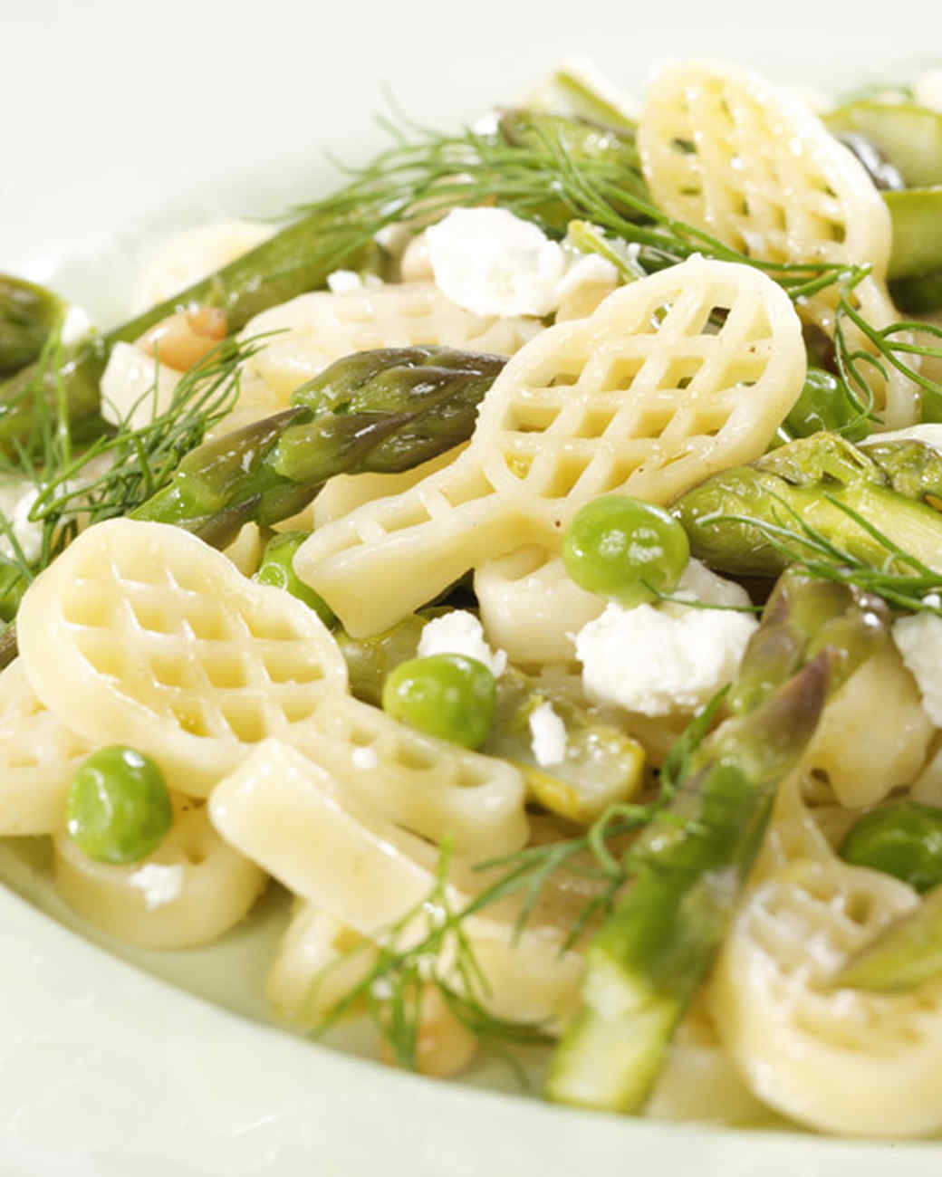 Creamy Racchette Pasta with Asparagus and Peas Recipe & Video | Martha