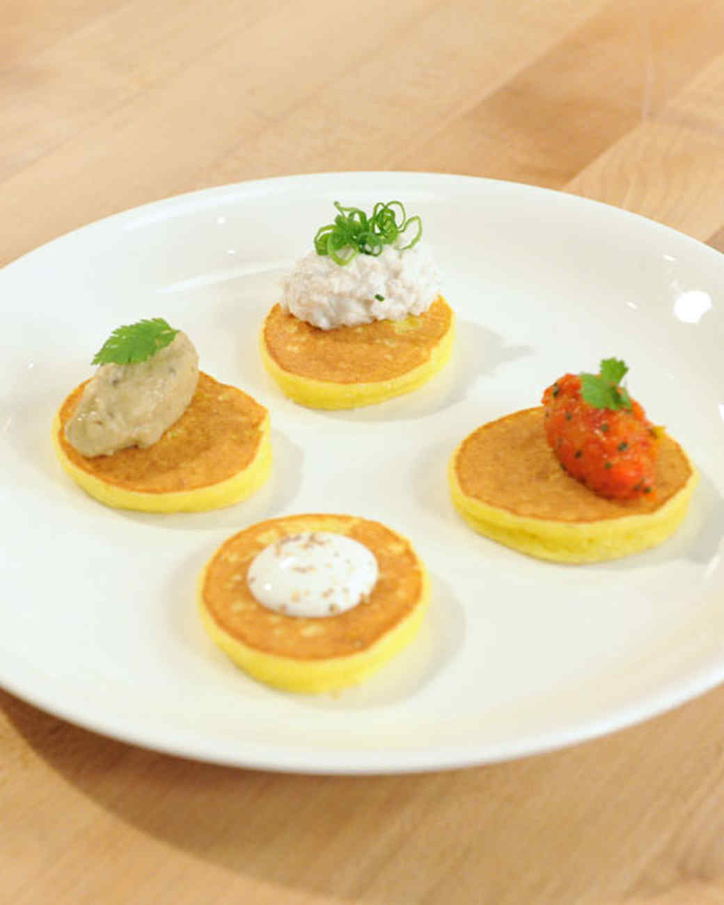 Yukon Gold Potato Blini with Eggplant Caviar Recipe & Video Martha