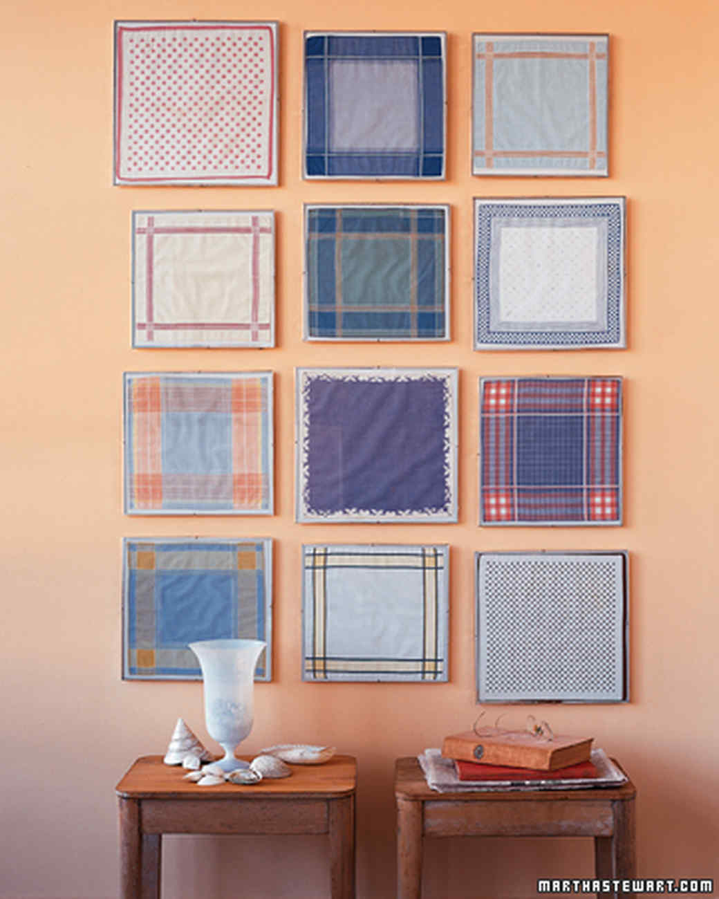 Framed Handkerchiefs Martha Stewart