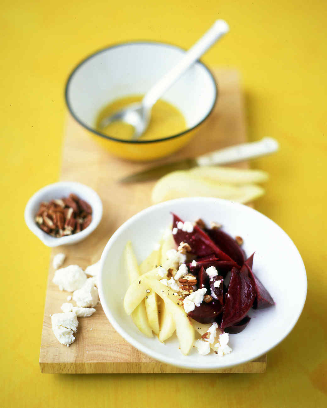 Beet, Pear, and GoatCheese Salad