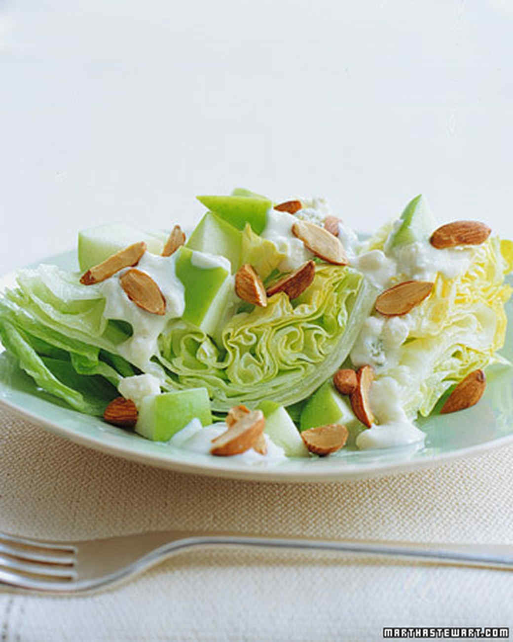 Iceberg Lettuce with BlueCheese Dressing and Toasted Almonds Recipe