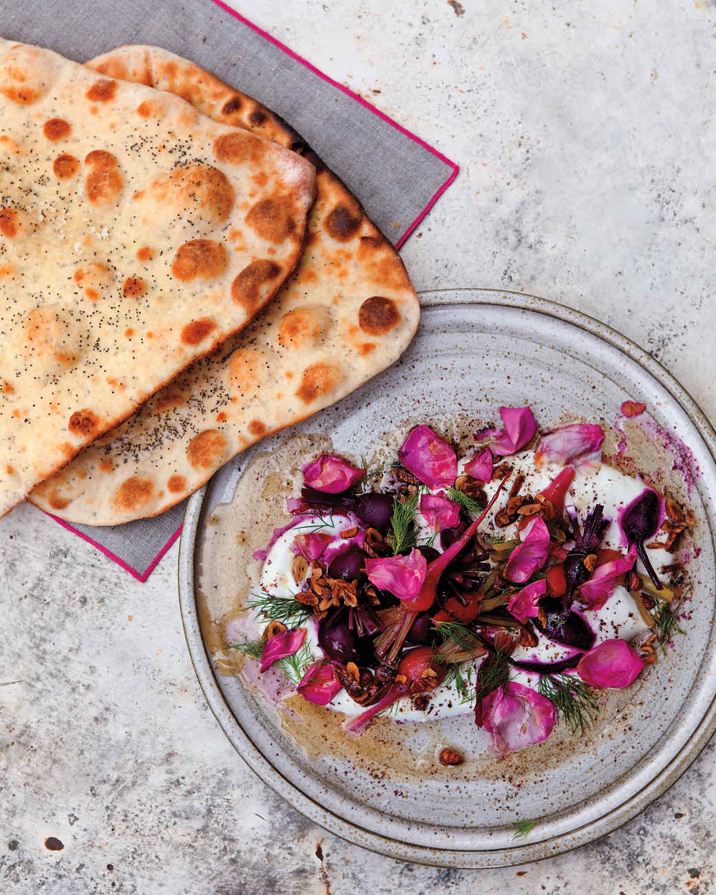 Beets and Yogurt with Pickled Rose Petals Recipe Martha Stewart