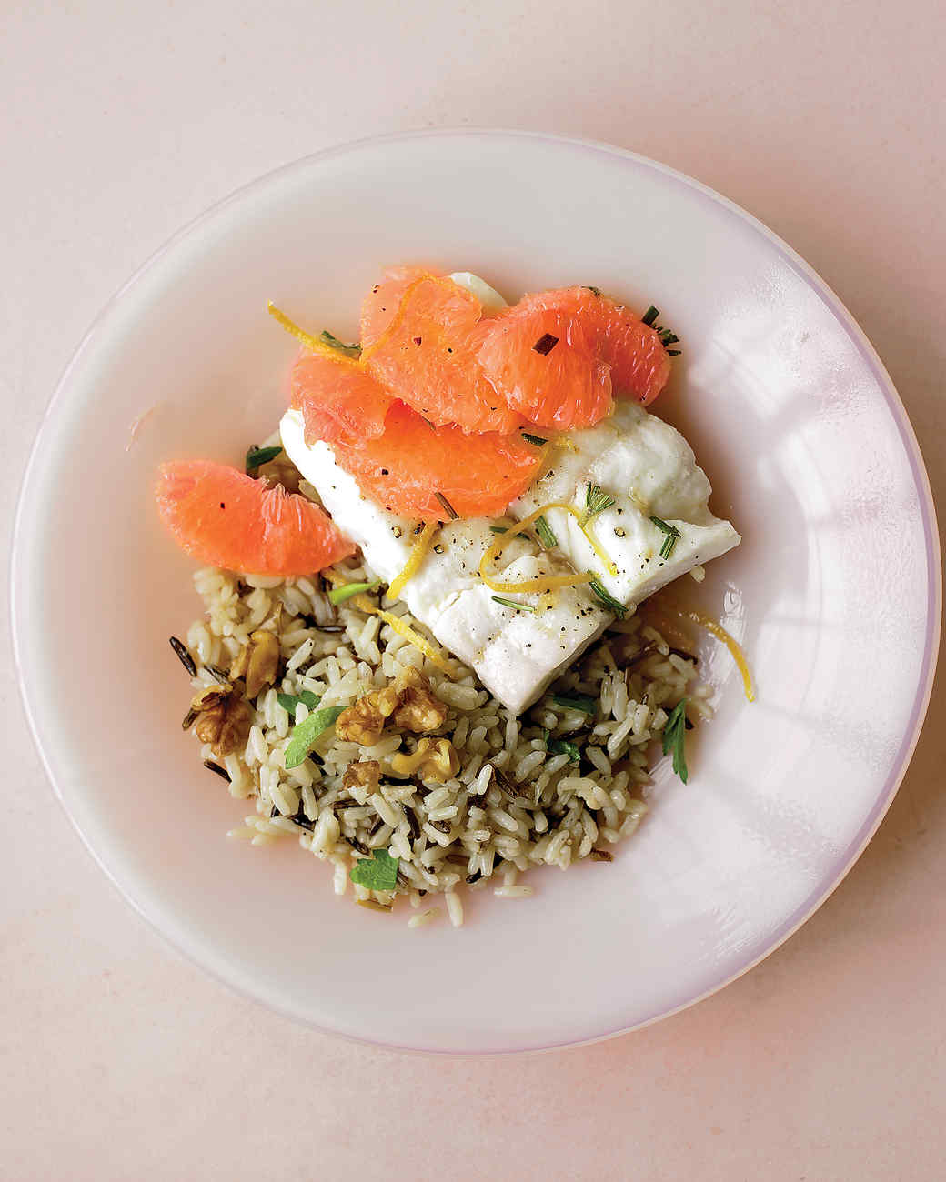 Halibut with Grapefruit and Rosemary Recipe Martha Stewart