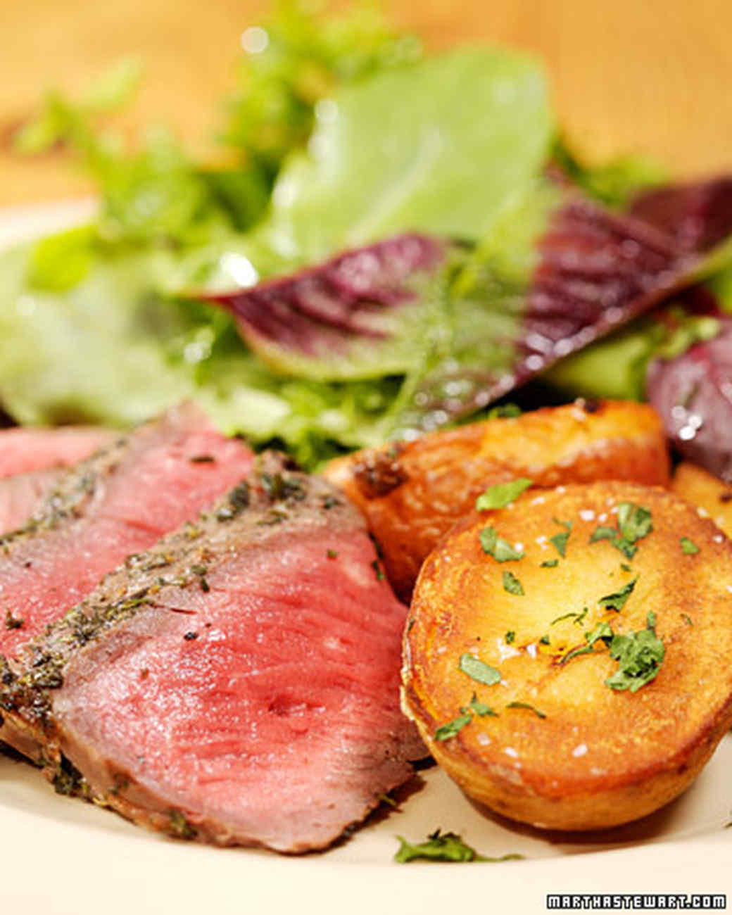 Grilled Sirloin Steak with Herbs Recipe & Video Martha Stewart