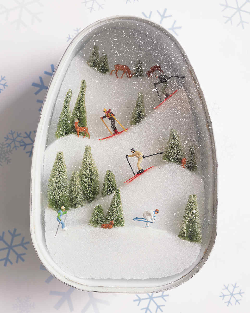 ski slopes diorama martha stewart toilet paper roll ornament for christmas