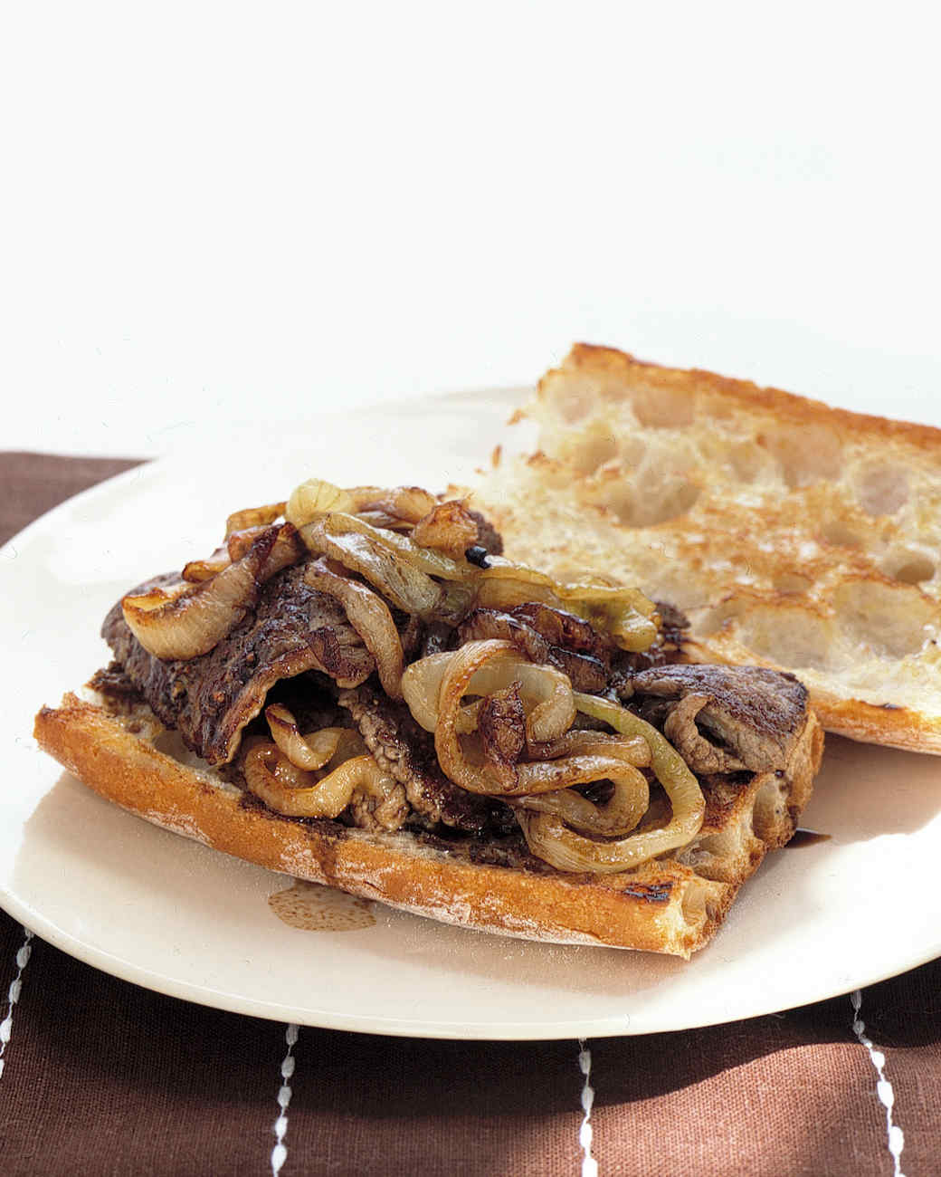 Steak and Onion Sandwiches Recipe | Martha Stewart