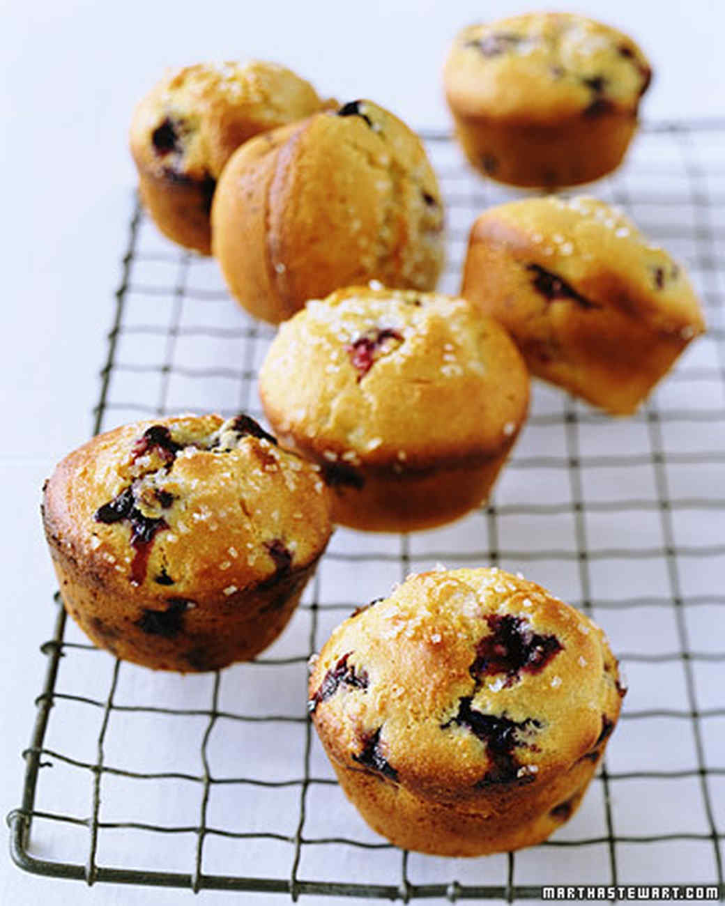 Blueberry-Cornmeal Muffins Recipe | Martha Stewart