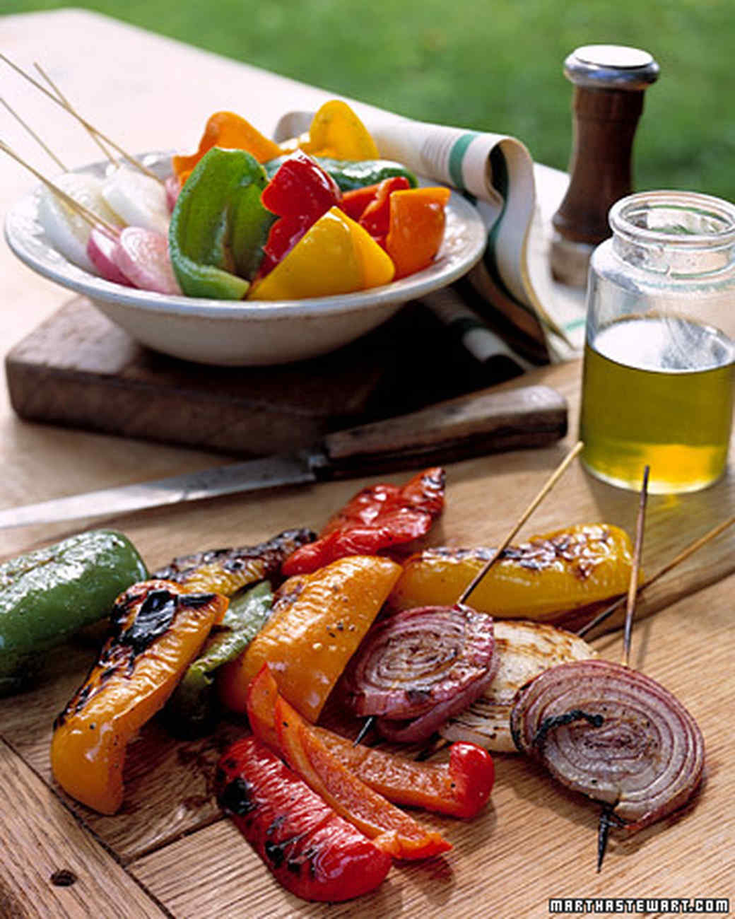 grilled peppers and onion