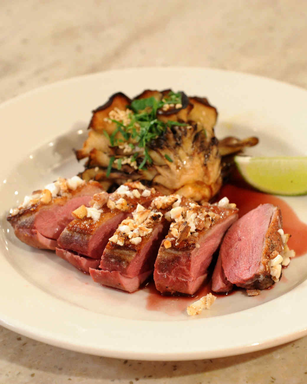 Almond-Caramelized Duck Breast with Amaretto Jus Recipe & Video