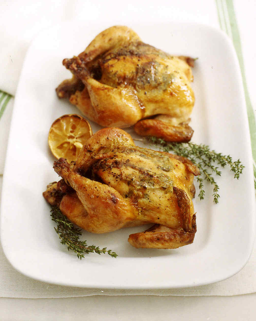 Cornish Hens with Lemon and Herbs Recipe | Martha Stewart Cornish Hens with Lemon and Herbs Recipe | Martha Stewart