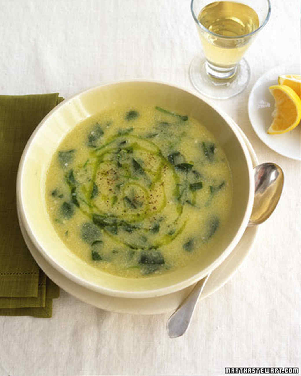 Polenta and Spinach Soup