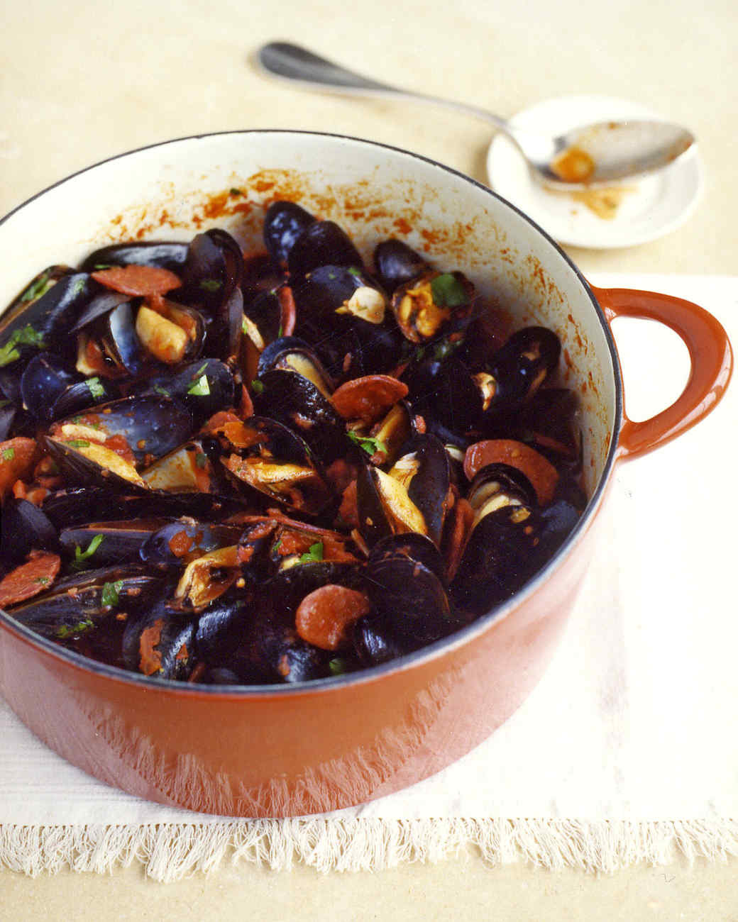 Spicy Mussels and Chorizo