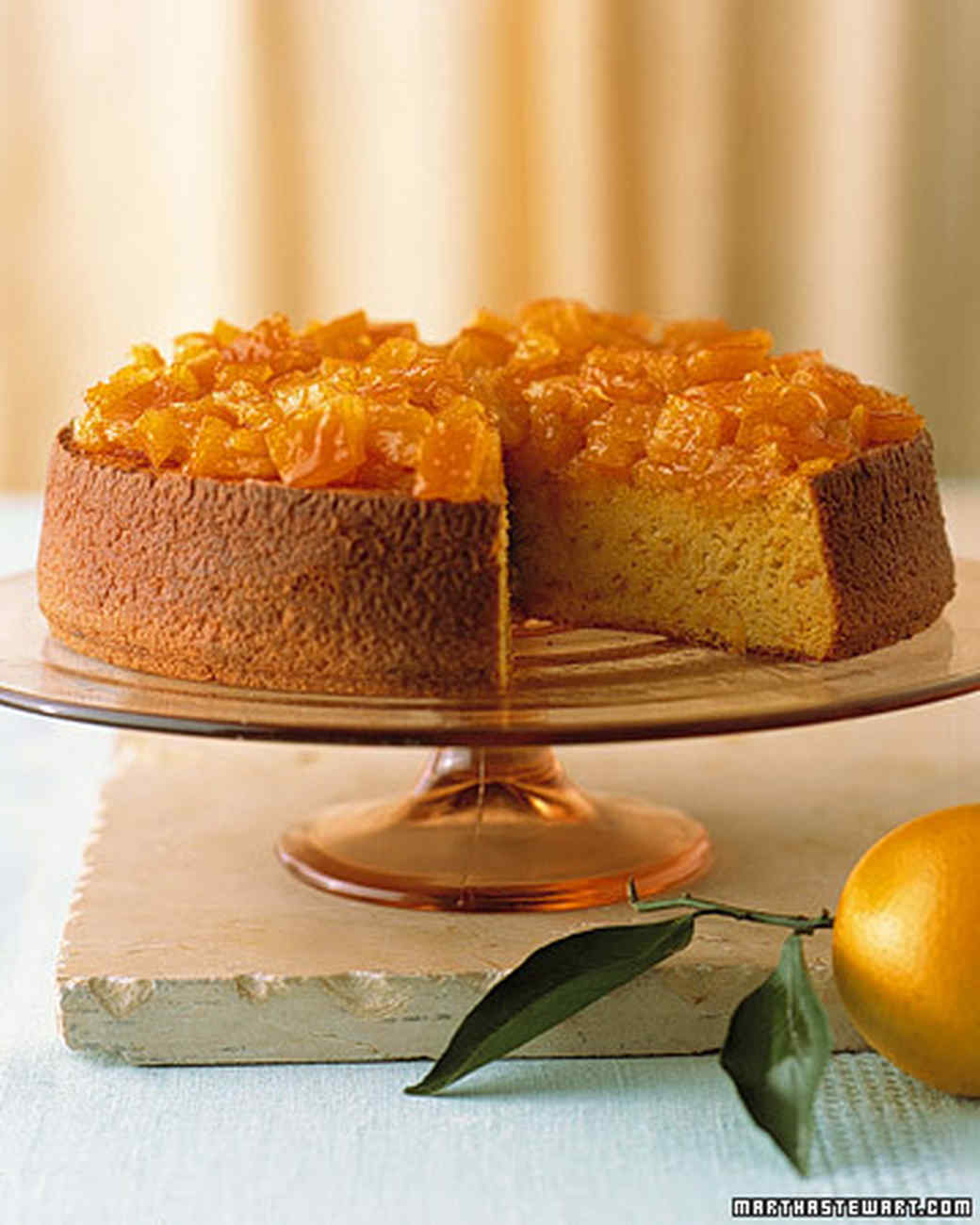 OrangeAlmond Cake Recipe Martha Stewart