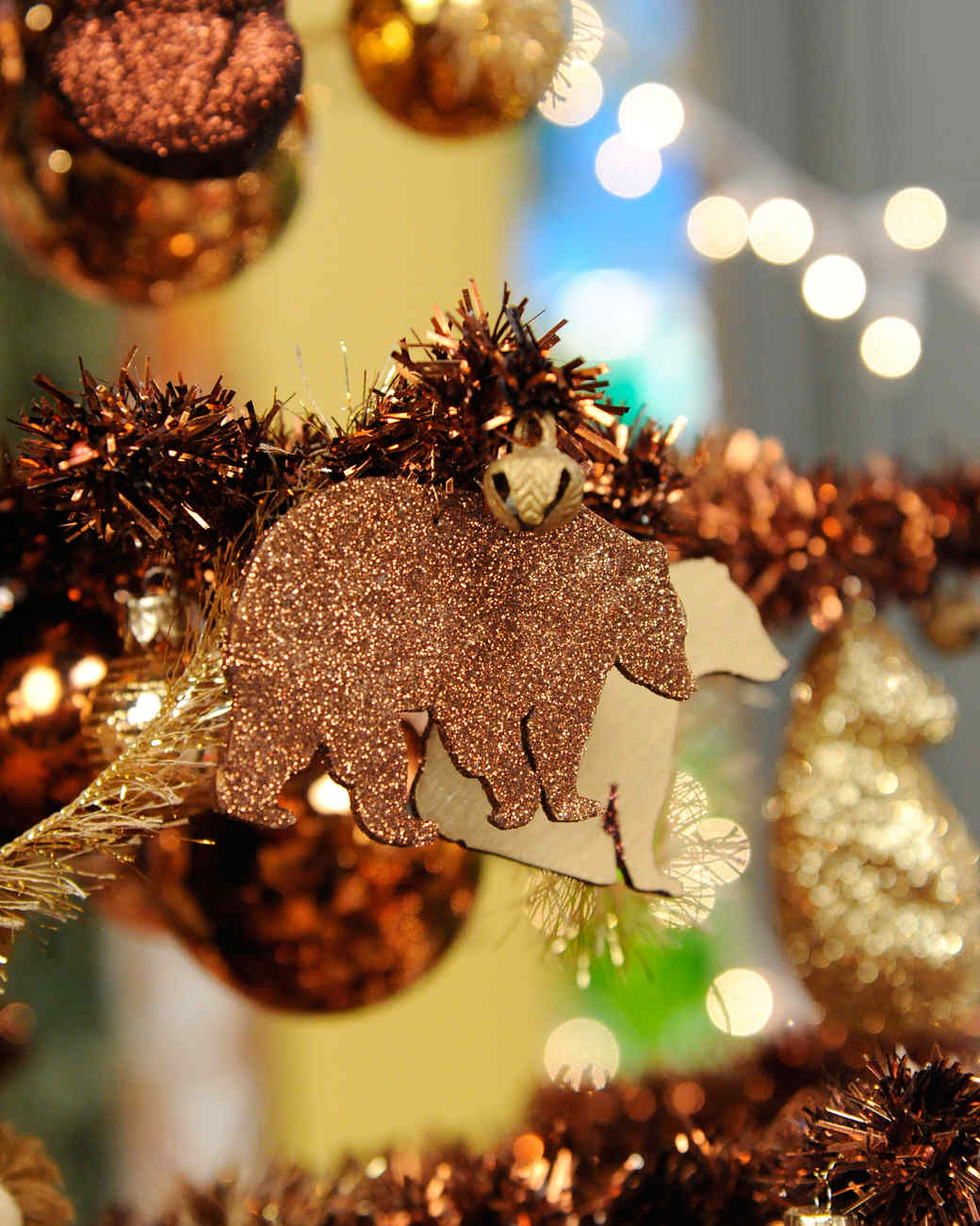 Glittered Bear Ornaments & Video Martha Stewart