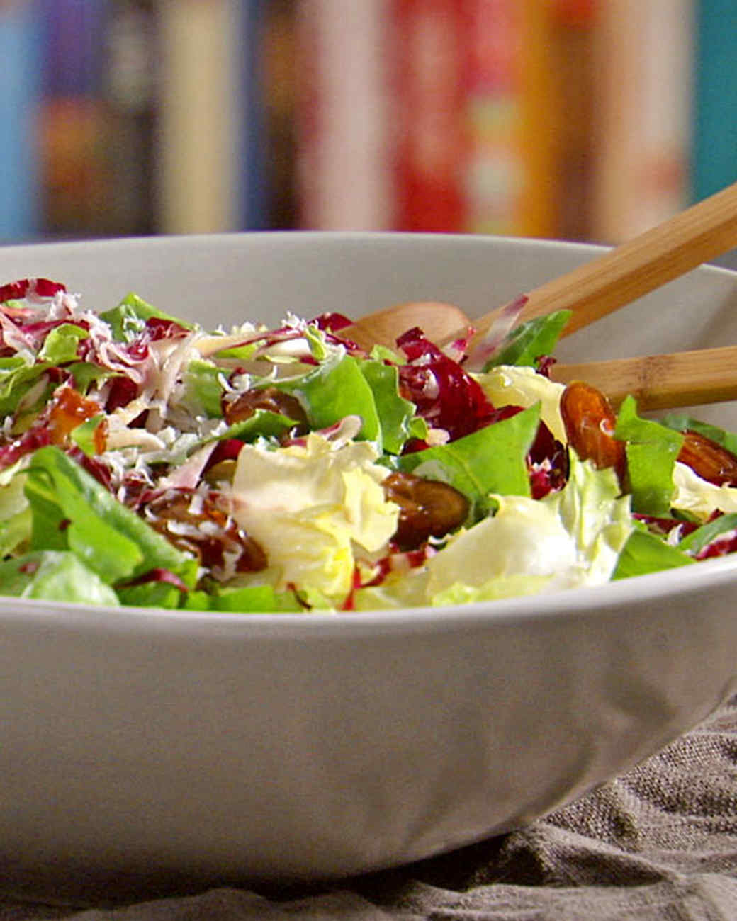 Escarole Salad with Parmesan Dressing Recipe & Video | Martha Stewart