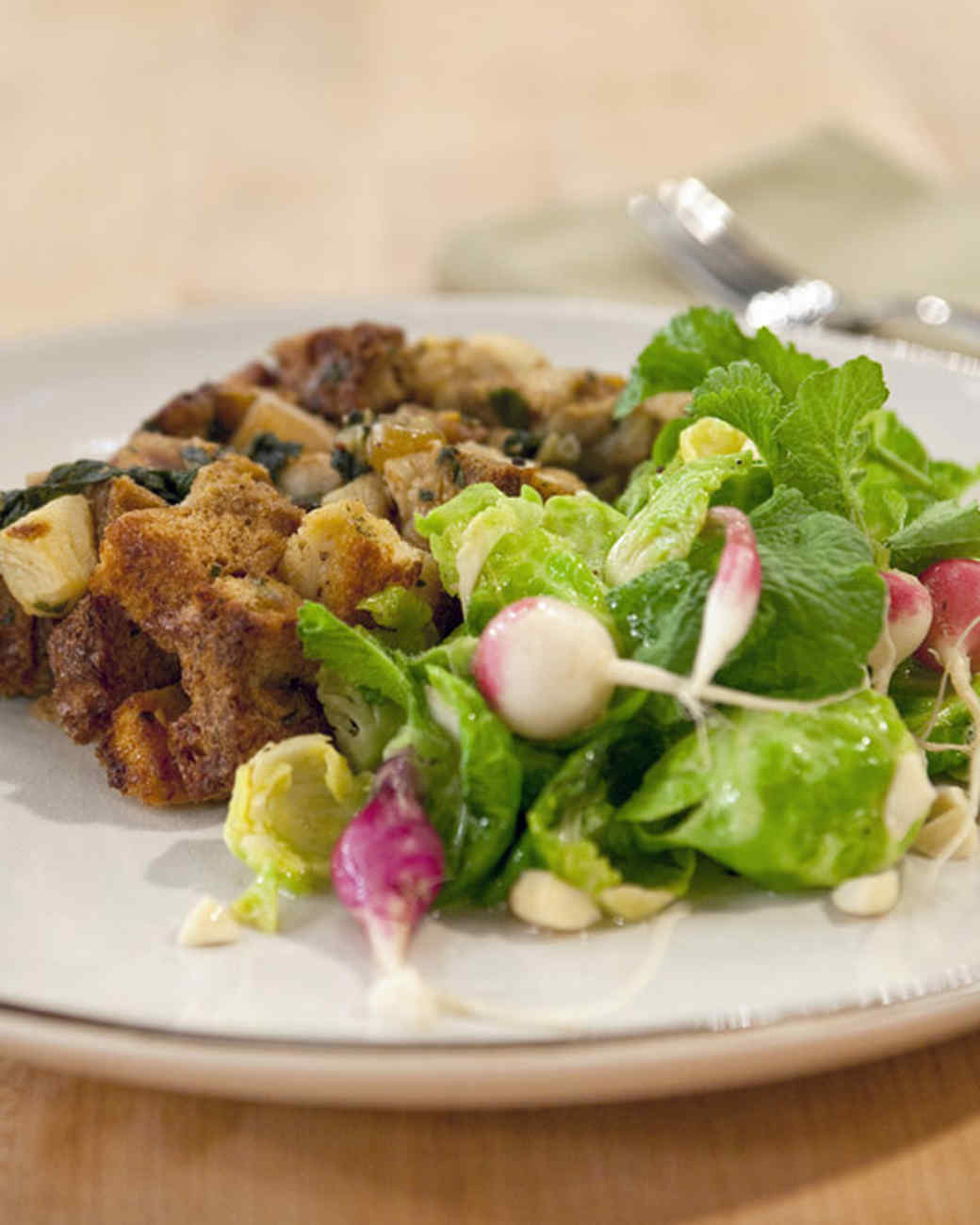 Brussels Sprout Leaves and Crunchy Garden Radishes Recipe & Video