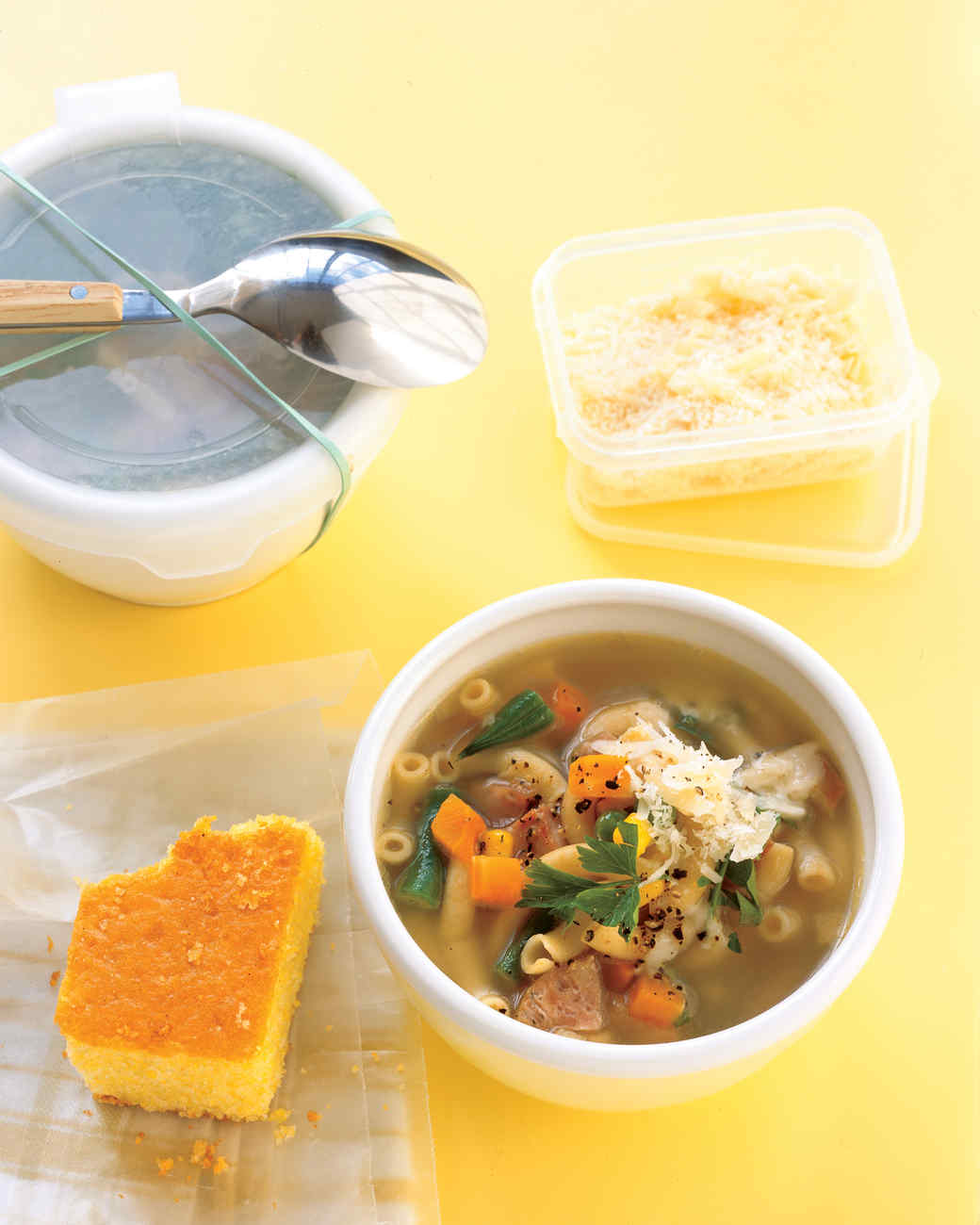 Chicken-Apple Sausage and Pasta Soup Recipe | Martha Stewart