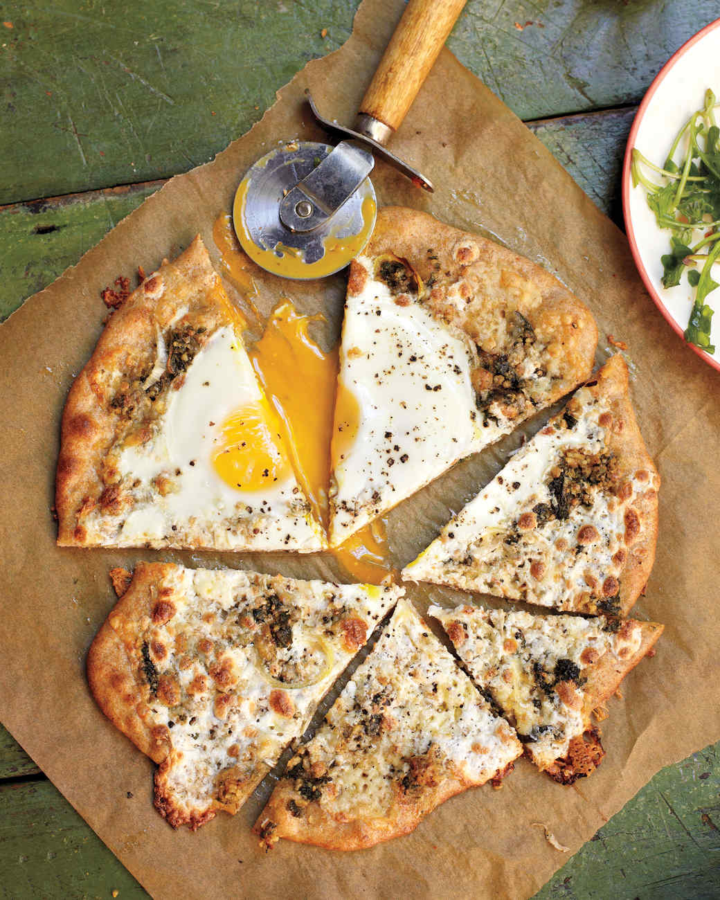 Pizza with a Sunny-Side-Up Egg and Herb Garden Pesto ...
