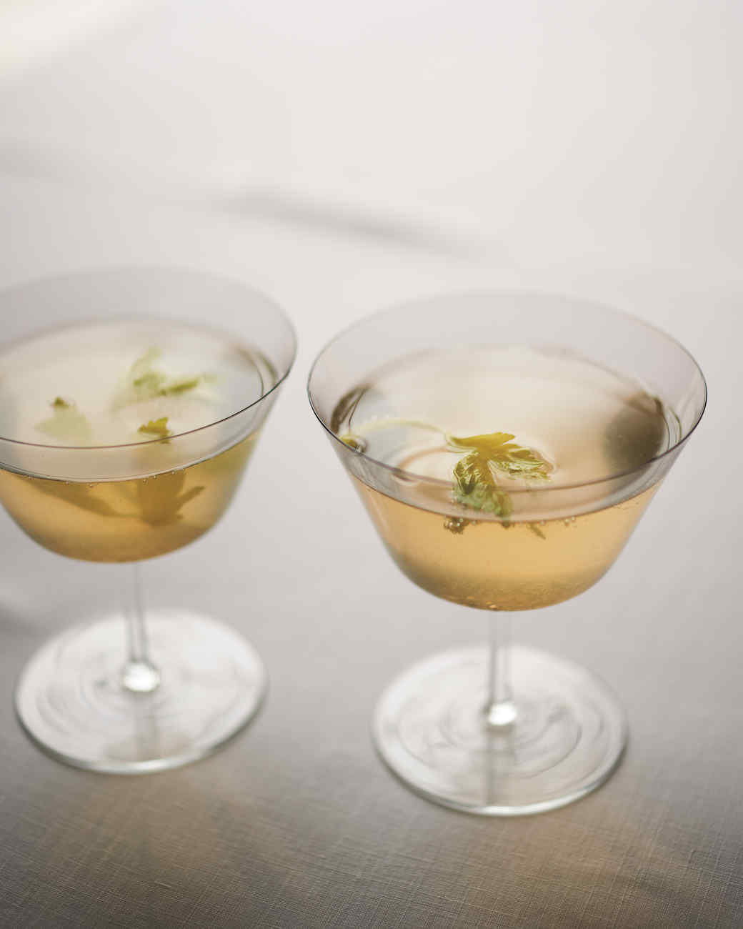 Celery French 75 Cocktails