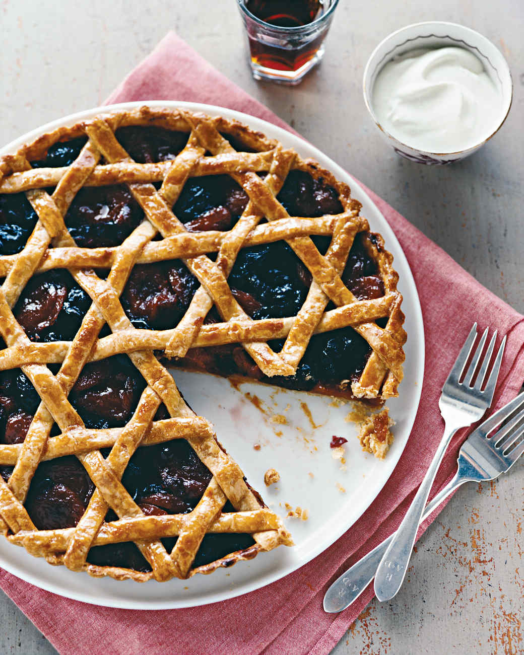 Woven DriedFruit Tart Recipe Martha Stewart
