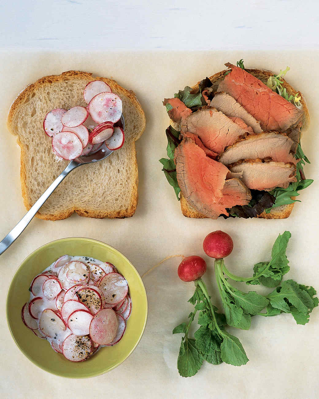 Beef and Radish Salad Sandwich Recipe | Martha Stewart