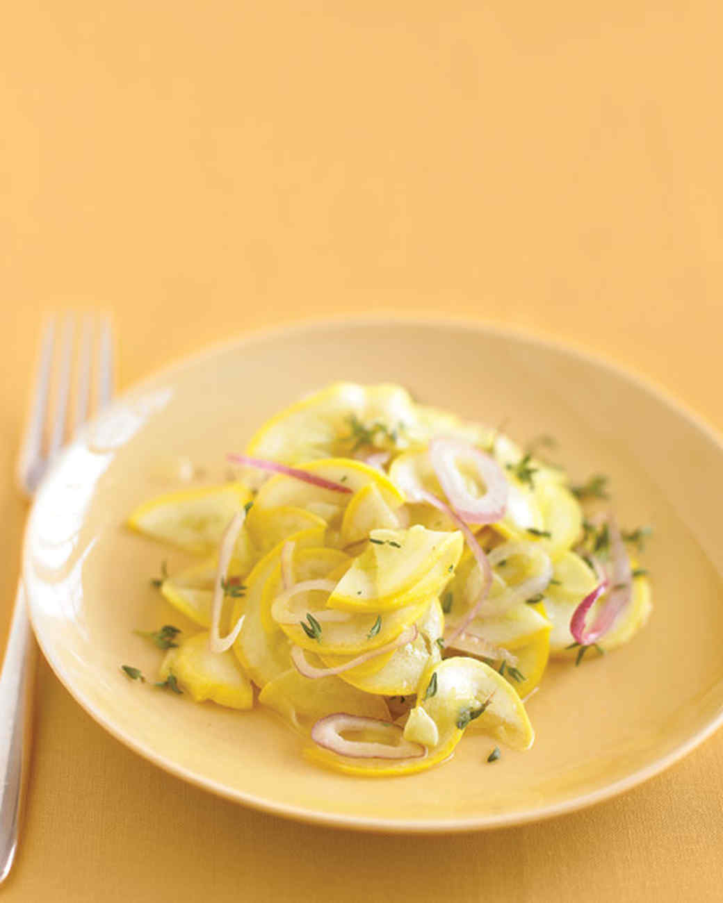 QuickMarinated Yellow Squash Salad
