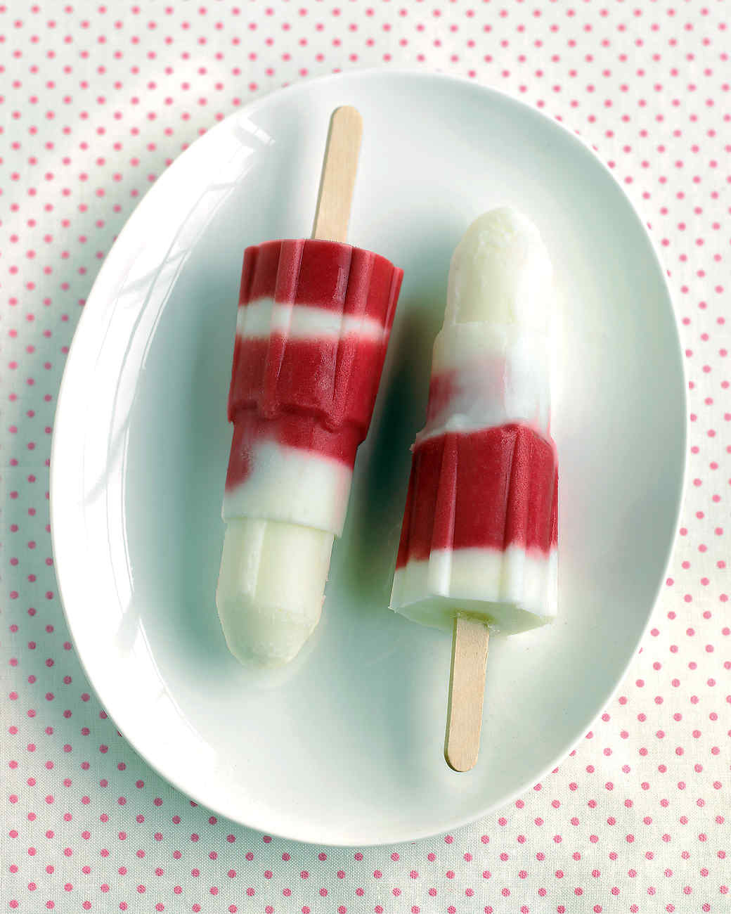 RaspberryYogurt Ice Pops Recipe Martha Stewart
