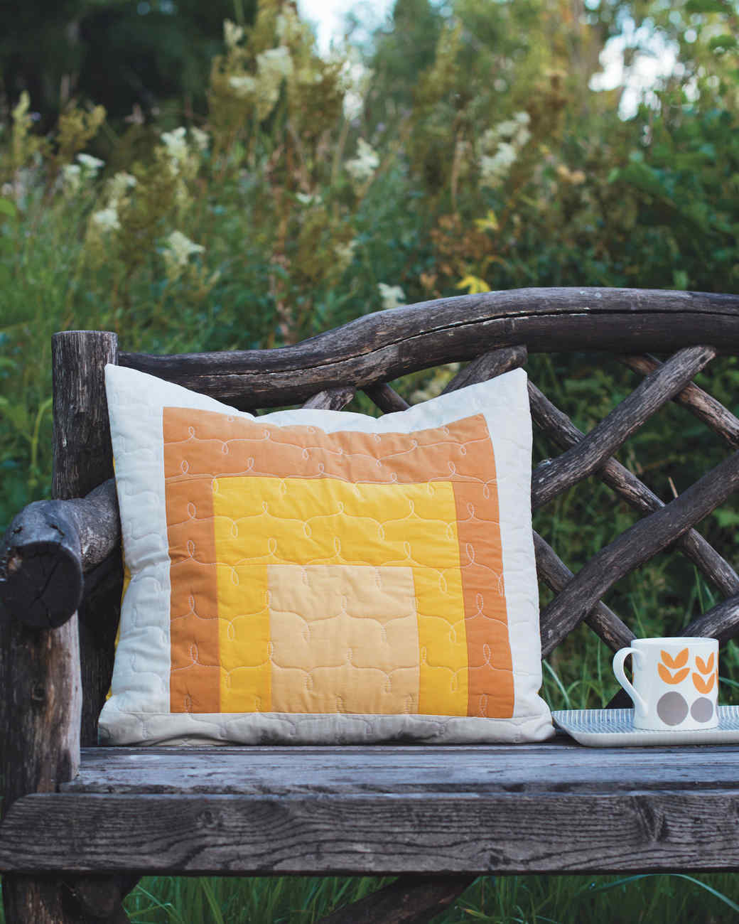 Mid-Century Modern Quilted Pillows Martha Stewart