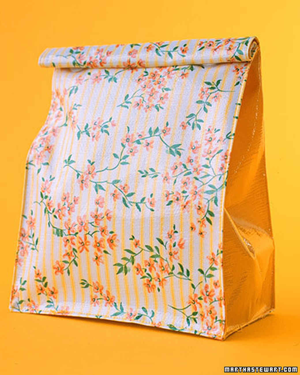Oilcloth Crafts Lunch Bags & Video Martha Stewart