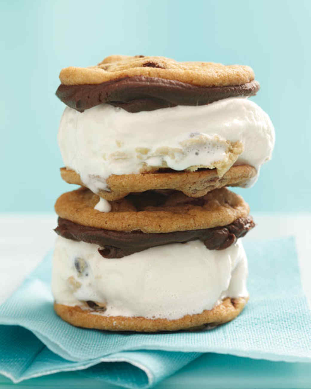 Chocolate Chip Cookie Ice Cream Sandwiches Recipe | Martha Stewart