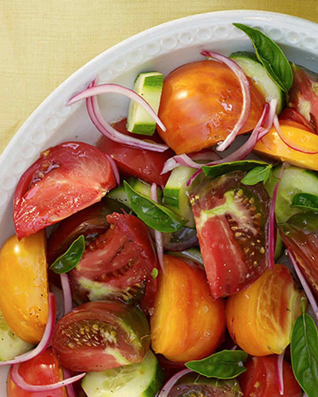 Tomato, Cucumber, and PickledOnion Salad Recipe Martha Stewart