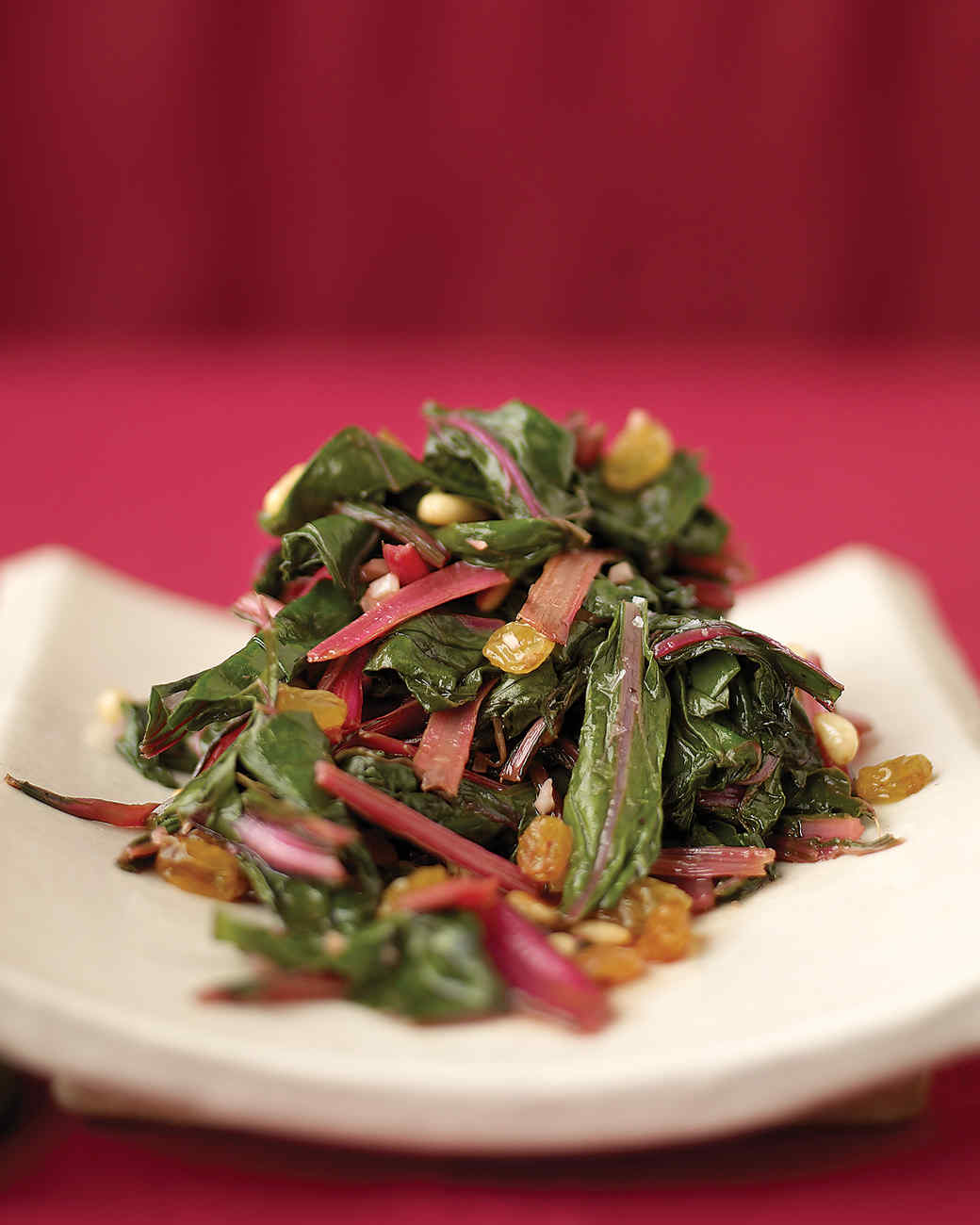 Sauteed Swiss Chard with Raisins and Pine Nuts Recipe Martha Stewart