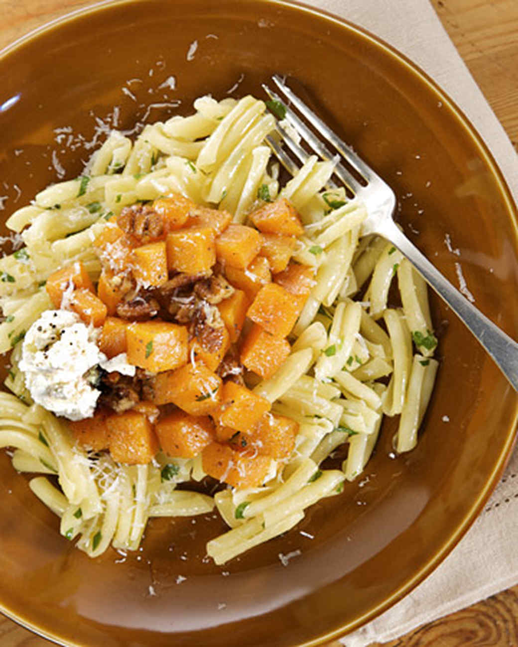 Pasta with Butternut Squash and Pecans Recipe & Video | Martha Stewart