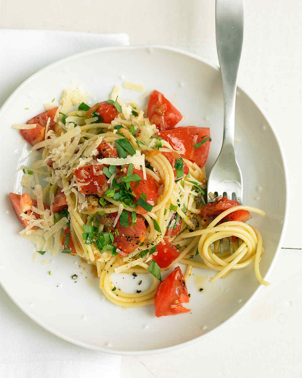 Spaghetti with Tomatoes and Tarragon Recipe | Martha Stewart