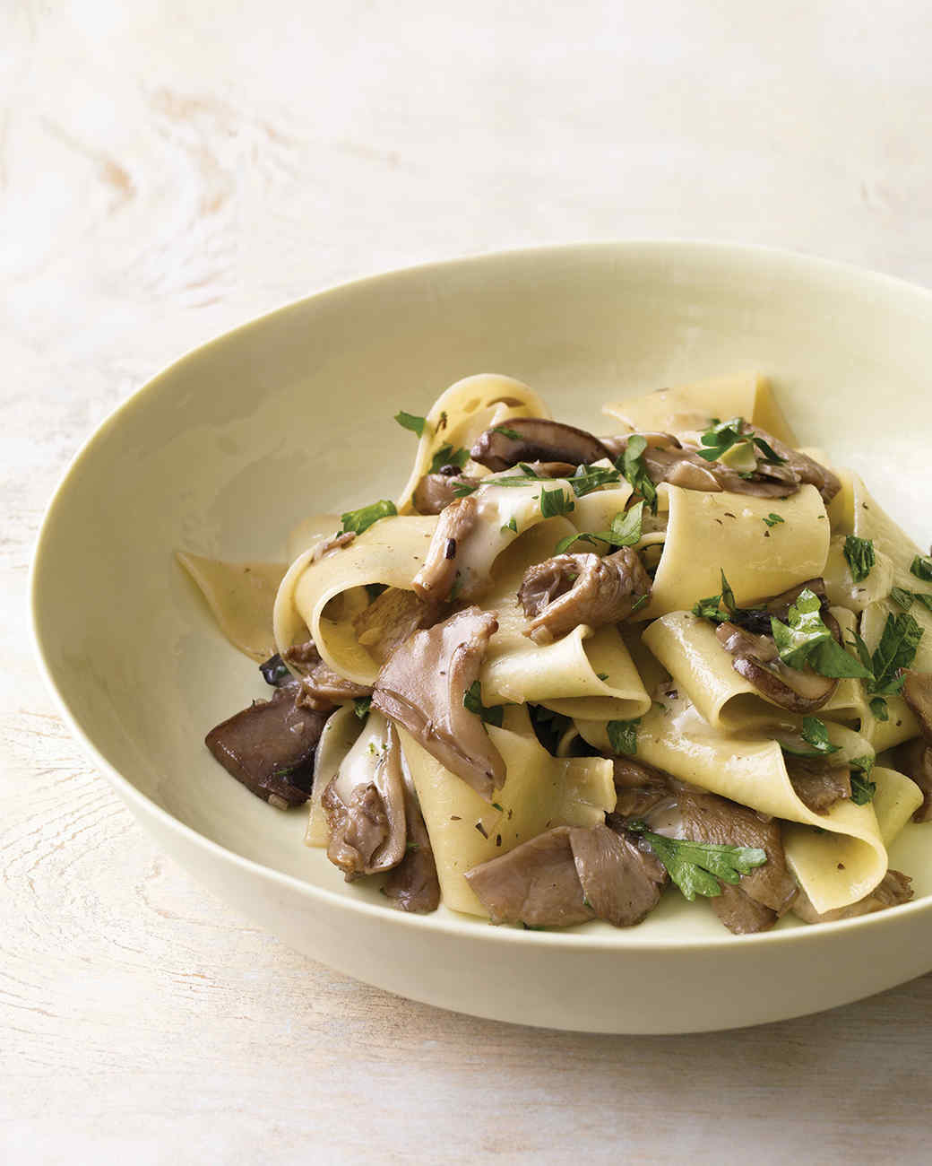 Mushroom Pappardelle with Taleggio Cheese Recipe | Martha Stewart