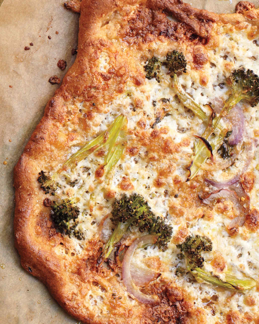 Broccoli and Cheese Pizza