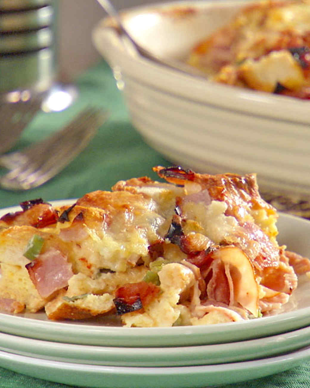 Ham and Cheese Strata Recipe & Video | Martha Stewart