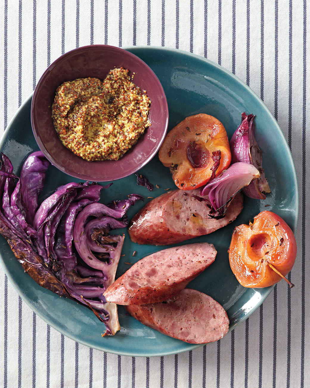 Roasted Kielbasa with Apples and Cabbage Recipe Martha Stewart