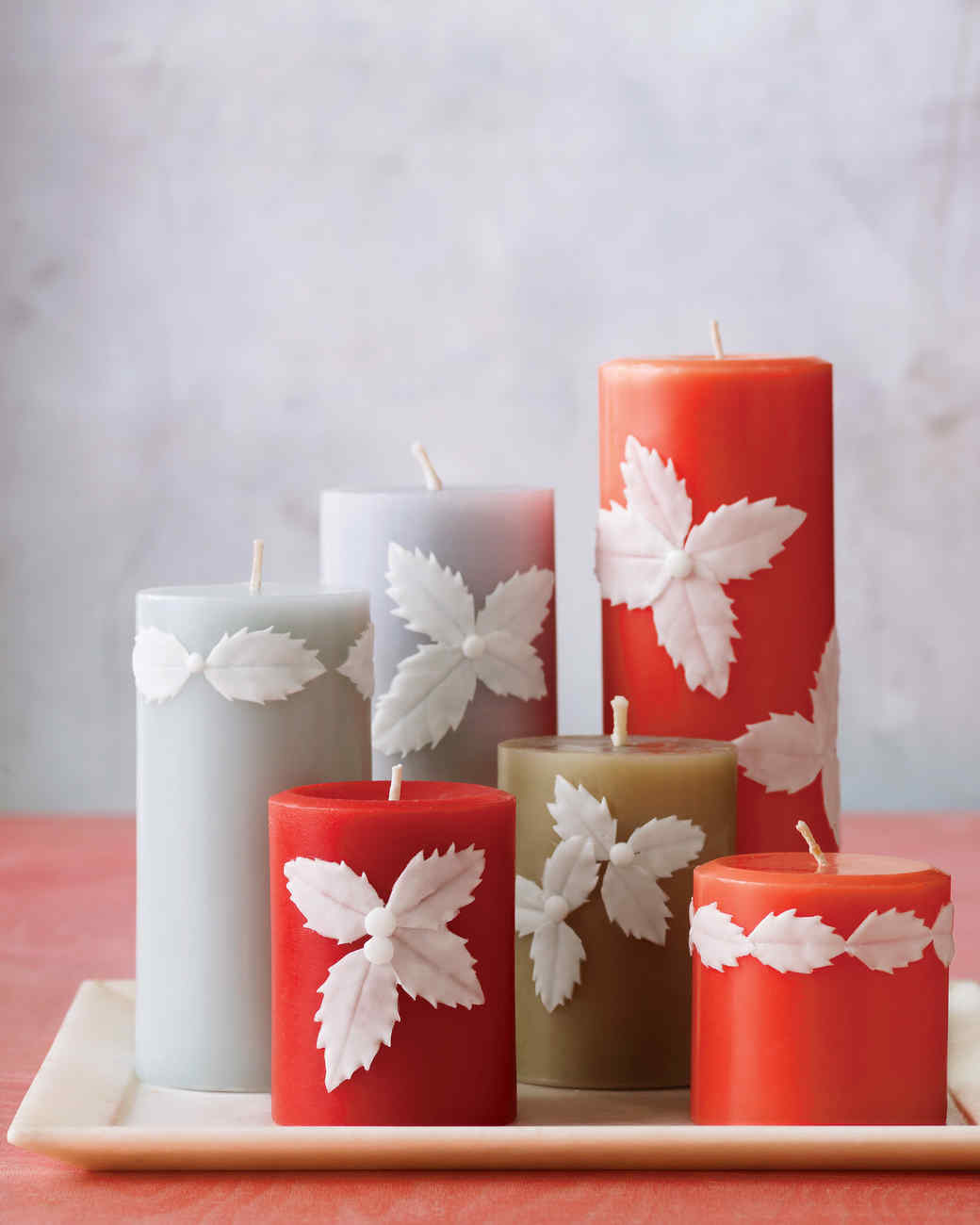 easy holly candles martha stewart easy holly candles martha stewart