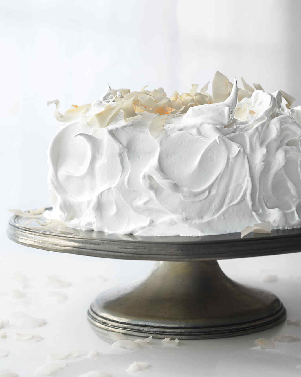 Meringue Frosting for Raspberry White Cake Recipe | Martha Stewart